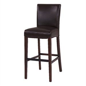 NPD Furniture Milton 30.5&quot Bonded Leather Bar Stool in Brown