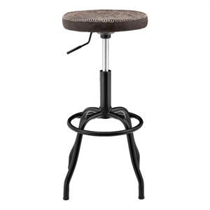 NPD Furniture Eaton 30&quot Metal Backless Swivel Bar Stool in Coffee/Brown