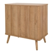 NPD Furniture Thelma Rattan Small Cabinet 1 Drawer + 2 Doors in Natural Oak