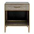 NPD Furniture Arista MDF and Painted Steel Side/End Table in Gray