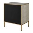 NPD Furniture Arista MDF and Painted Steel Side/End Table in Gray