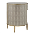 NPD Furniture Loretta MDF and Painted Steel Side/End Table in Gray
