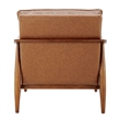 NPD Furniture Edmond Faux Leather Accent Arm Chair in Vintage Cider Brown
