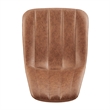 NPD Furniture Robert Swivel Modern Faux Leather Office Chair in Umber Brown