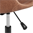 NPD Furniture Robert Swivel Modern Faux Leather Office Chair in Umber Brown