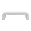 NPD Furniture Vioreen Modern Fabric Bench in Boucle Beige
