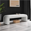NPD Furniture Vioreen Modern Fabric Bench in Boucle Beige