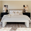 NPD Furniture Vioreen Modern Fabric Bench in Boucle Beige