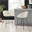 NPD Furniture Watson Fabric Counter Stool in Haga Ivory (Set of 2)