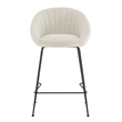 NPD Furniture Watson Fabric Counter Stool in Haga Ivory (Set of 2)