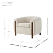 NPD Furniture Cordelia Fabric Accent Arm Chair in Palladian Beige