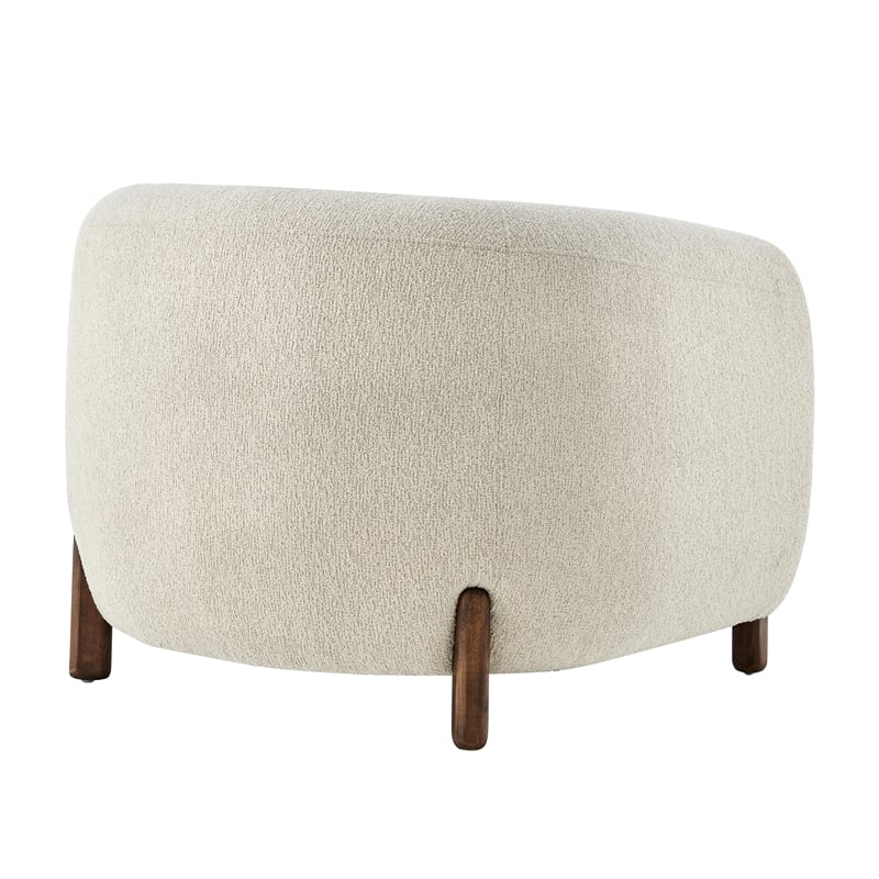 NPD Furniture Cordelia Fabric Accent Arm Chair in Palladian Beige