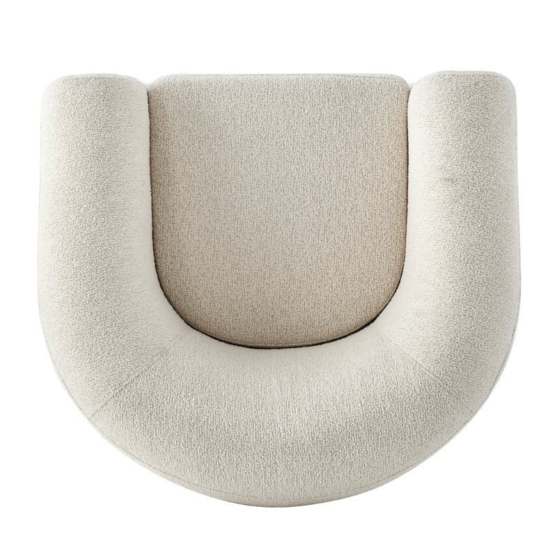 NPD Furniture Cordelia Fabric Accent Arm Chair in Palladian Beige