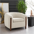 NPD Furniture Cordelia Fabric Accent Arm Chair in Palladian Beige