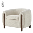 NPD Furniture Cordelia Fabric Accent Arm Chair in Palladian Beige