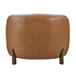 NPD Furniture Cordelia Faux Leather Accent Arm Chair in Vintage Cider