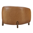 NPD Furniture Cordelia Faux Leather Accent Arm Chair in Vintage Cider