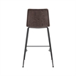 NPD Furniture Jayden Faux Leather Counter Stool in Coffee Brown (Set of 2)
