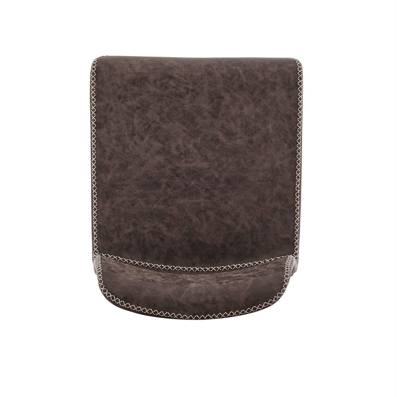 NPD Furniture Jayden Faux Leather Counter Stool in Coffee Brown (Set of 2)