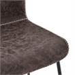 NPD Furniture Jayden Faux Leather Counter Stool in Coffee Brown (Set of 2)