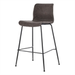 NPD Furniture Jayden Faux Leather Counter Stool in Coffee Brown (Set of 2)