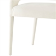NPD Furniture Lauryn Velvet Dining Side Chair in Dainty Cream