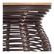 New Pacific Direct Quito Rattan Side/ End Table w/ Wood Top in Paloma Brown