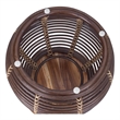 New Pacific Direct Quito Rattan Side/ End Table w/ Wood Top in Paloma Brown