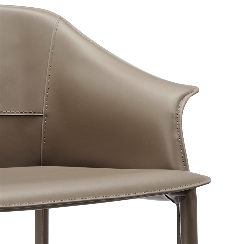 NPD Furniture Callie Recycled Leather Counter Stool in Light Mocha