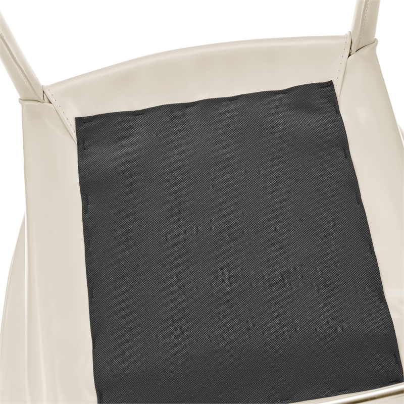 NPD Furniture Callie Recycled Leather Counter Stool in Vanilla