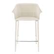 NPD Furniture Callie Recycled Leather Counter Stool in Vanilla