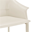 NPD Furniture Callie Recycled Leather Counter Stool in Vanilla