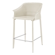 NPD Furniture Callie Recycled Leather Counter Stool in Vanilla