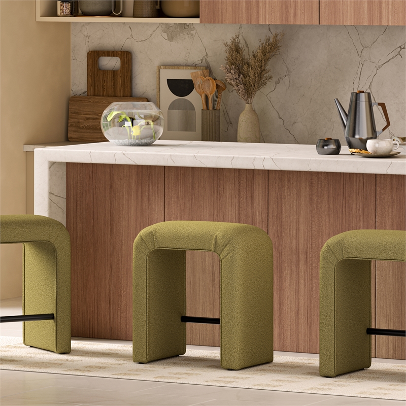 NPD Furniture Jovanka Fabric Counter Stool in Palladian Green