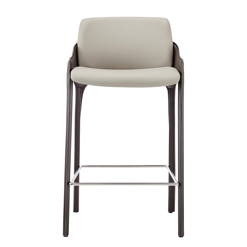 NPD Furniture Stella Faux Leather Counter Stool (Set of 2)