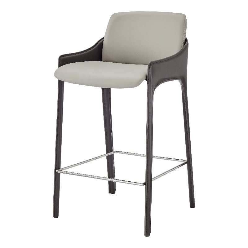NPD Furniture Stella Faux Leather Counter Stool (Set of 2)