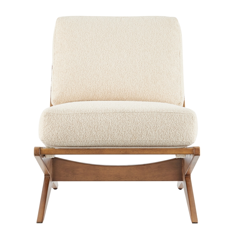 NPD Furniture Chandler Fabric Accent Chair in Palladian Beige