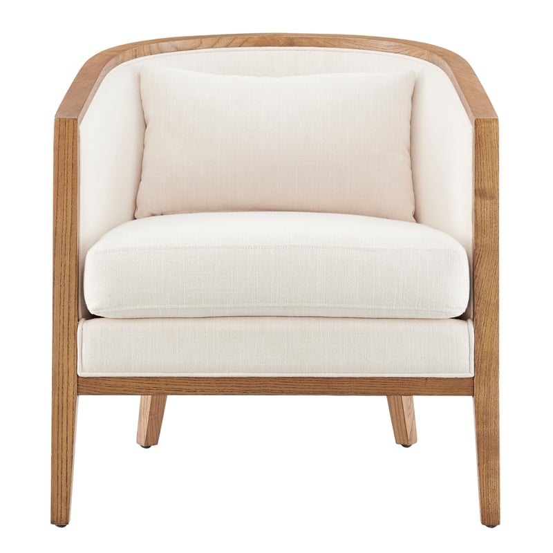NPD Furniture Tillman Accent Arm Chair w/ Rattan in Nettlewood Leg Color