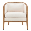 NPD Furniture Tillman Accent Arm Chair w/ Rattan in Nettlewood Leg Color