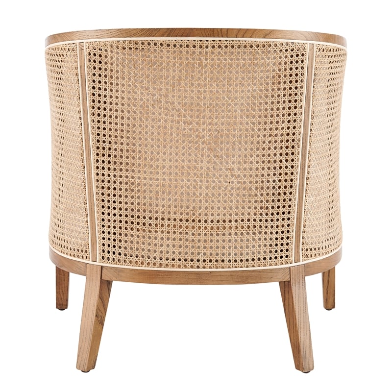 NPD Furniture Tillman Accent Arm Chair w/ Rattan in Nettlewood Leg Color