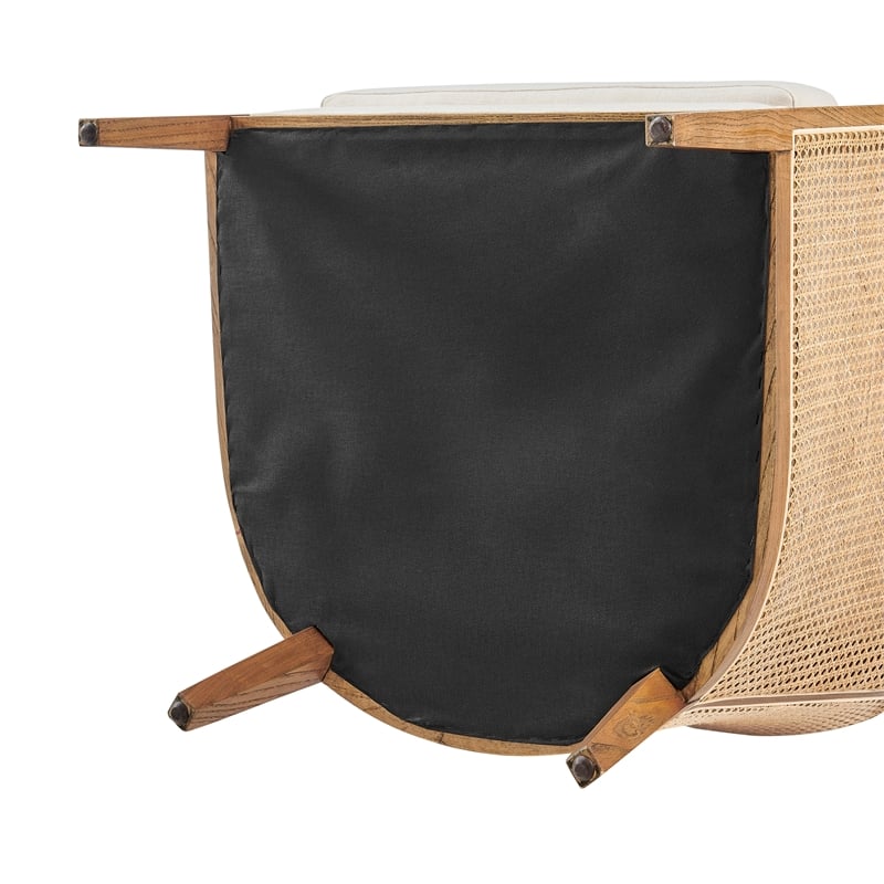 NPD Furniture Tillman Accent Arm Chair w/ Rattan in Nettlewood Leg Color