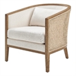 NPD Furniture Tillman Accent Arm Chair w/ Rattan in Nettlewood Leg Color