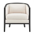 NPD Furniture Tillman Accent Arm Chair w/ Rattan in Black Leg Color