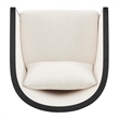 NPD Furniture Tillman Accent Arm Chair w/ Rattan in Black Leg Color