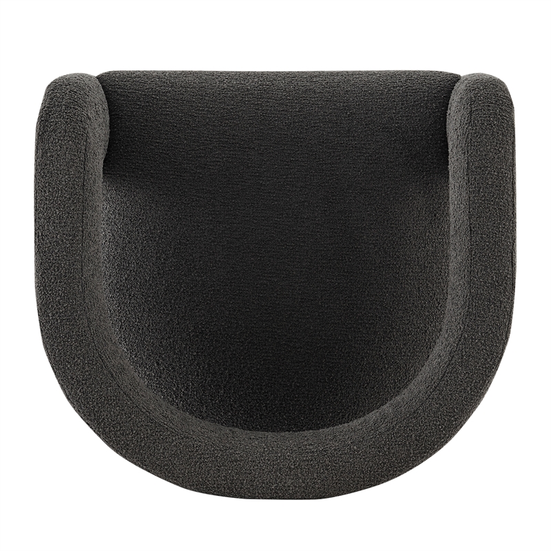 NPD Furniture Althea Fabric Dining Side Chair in Palladian Charcoal