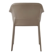 NPD Furniture Callie Recycled Leather Dining Arm Chair in Light Mocha