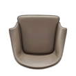NPD Furniture Callie Recycled Leather Dining Arm Chair in Light Mocha