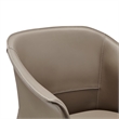 NPD Furniture Callie Recycled Leather Dining Arm Chair in Light Mocha