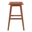 NPD Furniture Marco Faux Leather Backless Counter Stool in Ochre Brown