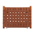 NPD Furniture Marco Faux Leather Backless Counter Stool in Ochre Brown